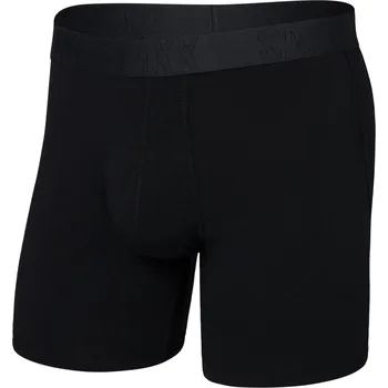 Pánské spodní prádlo Boxerky Saxx Droptemp Cooling Cotton Boxer Brief Fly Velikost: L / Barva: černá/bílá