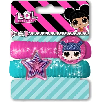 Coriex Sada 2 třpytivých gumiček do vlasů s motivem L.O.L.