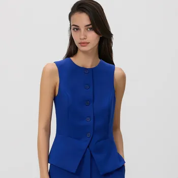 Dámské sako Reserved - Vesta s příměsí viskózy - indigová - 923HF-57X - 923HF-57X-L