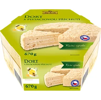 Trvanlivě pečivo Můj dortík Dort s pistáciovou příchutí 670g