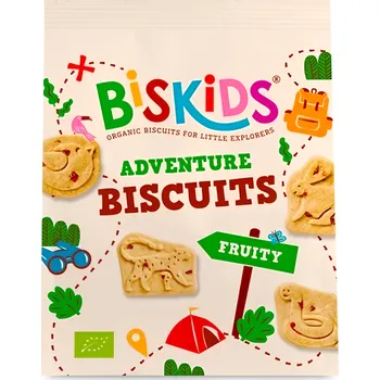 Cukrovinka Biskids BIO Dětské celozrnné sušenky s kousky jablek bez přidaného cukru 100g