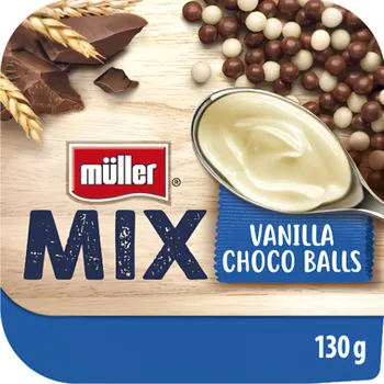Müller MIX jogurt s čokoládovými kuličkami (4,9%) 130g