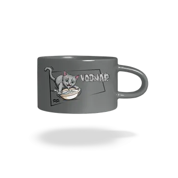 Bastard Kočičí horoskop: Vodnář hrnek makronka Grey Macaron