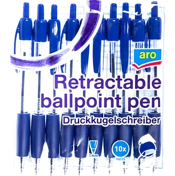 ARO Pero kuličkové 1,0mm modrá 10ks