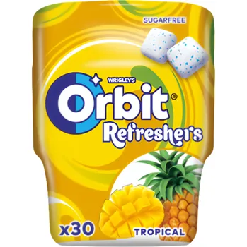Žvýkačka Orbit Refreshers Tropical žvýkačka, bez cukru 67g