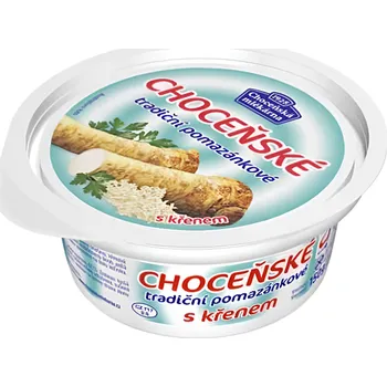 Přepuštěné máslo Choceňská Mlékárna Choceňské tradiční pomazánkové s křenem 150g