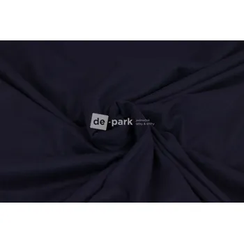 Scuba úplet - Umělá broušená kůže - černomodrá