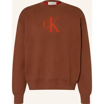 Pánské oblečení Calvin Klein Jeans Pánský Svetr, hnědá, M