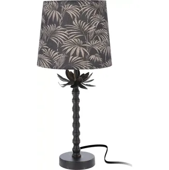Lampička Kovová stolní lampa 49 cm se zlatými listy