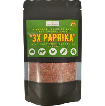 Koření OHENVZAHRADE.CZ Pikantní kořenící směs bez obsahu soli “3x PAPRIKA” - 100 g