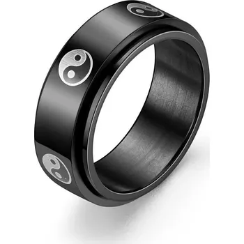 Prsten Prsten z chirurgické oceli Jin a jang