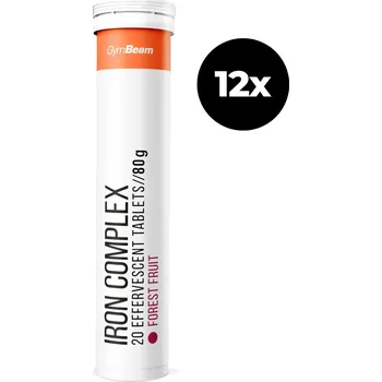 Anabolizér GymBeam Effervescent Iron Complex 12 x 20 tab lesní ovoce 12 x 20 tab