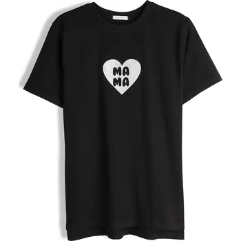 Dámské oblečení GATE Bavlněné tričko s třpytivým potiskem 38 625-0326/89