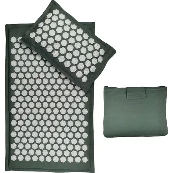 Akupresurní podložka Akupresurní podložka s polštářem a taškou | relaxace - Sada 3 kusů šedobílé barvy