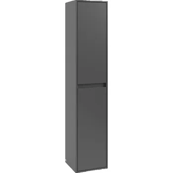 Koupelnový nábytek Villeroy & Boch Skyla - Vysoká skříňka 1700x350 mm, panty vlevo, Graphite C80100VR