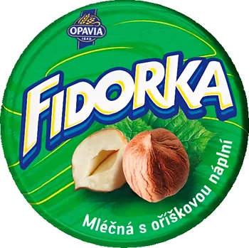 Cukrovinka Opavia Fidorka Mléčná s oříškovou náplní, zelená 30g