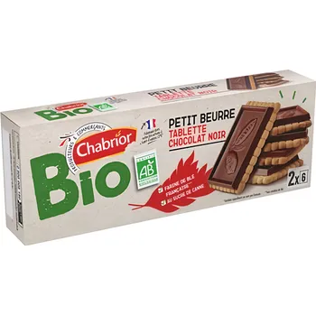 Chabrior BIO sušenky s hořkou čokoládou 150g