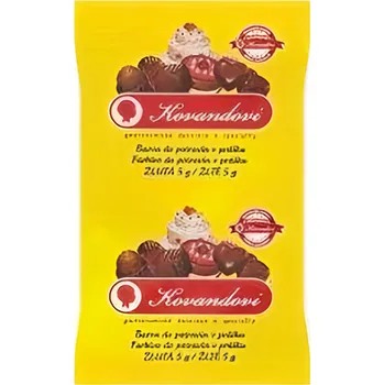 Potravinářské barvivo Kovandovi Potravinářské barvivo žluté 10x5g 50g