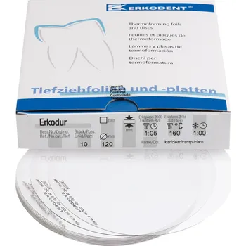 Stavební fólie ERKODENT Erkoflex Folie Transparent 1,5mm (125mm x 125mm) 10ks