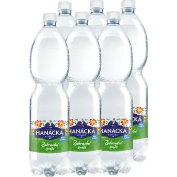 Voda Hanácká Kyselka Voda minerální ochucená zahradní směs 6 x 1,5 l 9l
