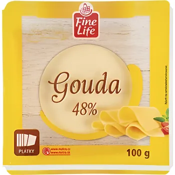 Fine Life Gouda 48% plátky 100g