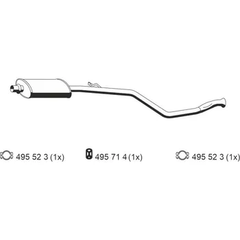 Tlumič výfuku Střední tlumič výfuku ERNST 510011