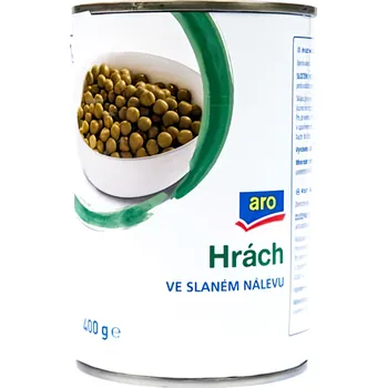 Luštěnina ARO Hrách ve slaném nálevu 400g