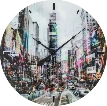 Hodiny Kare Design Nástěnné hodiny Glass Times Square O 80 cm Nové