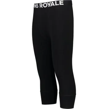 Pánské oblečení termo kalhoty MONS ROYALE Merino Cascade Merino Flex 200 3/4 Legging BLACK velikost oblečení M