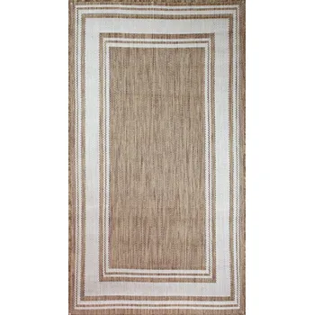 Koberec Spoltex kusový koberec Country Outdoor 11515A1 Dk. brown rozměr 60 x 115 cm