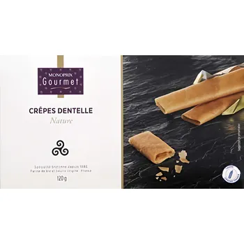 Monoprix Gourmet Křupavé sušenky ve tvaru palačinek 120g