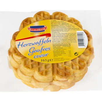 Pečivo Kuchenmeister Herzwaffeln - vafle ve tvaru srdce 165g