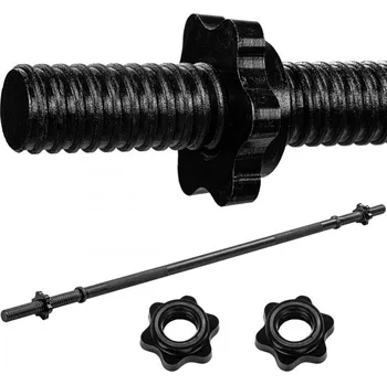 Sport MOVIT® 120cm posilovací činka, černá, hvězdicový uzávěr