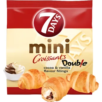 Trvanlivě pečivo 7 Days Croissant mini s kakaovou a vanilkovou příchutí 185g