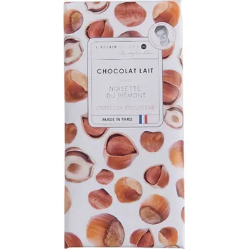 Čokoláda L'Eclair De Génie Mléčná čokoláda s lískovými ořechy z Piemontu 90g