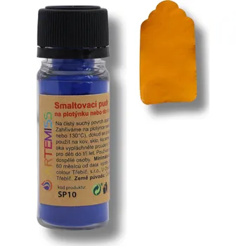 Výtvarná barva ARTEMISS Smaltovací pudr Vyberte velikost: 10g, Vyberte odstín: 63 pomerančová