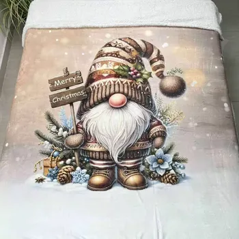 Dětská deka NOVINKA 2026 ! MIKROFLANELOVÁ DEKA S BERÁNKEM 150x200cm - VÁNOCE - MERRY CHRISTMAS - SKŘÍTEK