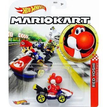 Hot Wheels Mario Kart - Red Yoshi Standard Kart