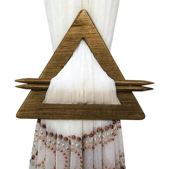 Uchycení záclony a závěsu Ozdobný úchyt na závěsy D.3. 23 sv. hnědý