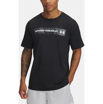 Tričko Under Armour UA CAMO CHEST STRIPE SS, barva: černá, velikost: XL
