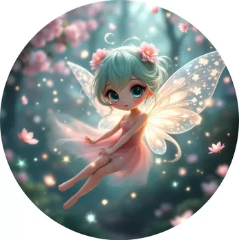 Jedlá dekorace na dort Obrázek Jedlý papír na dort Kouzelná víla