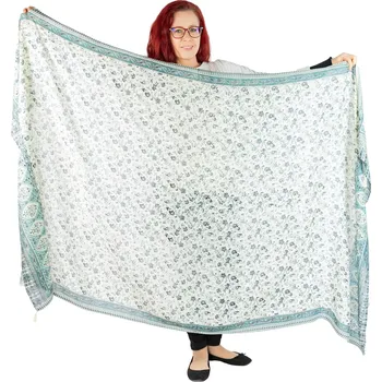 Šála Sarong / pareo / plážový šátek Kanga Greyish-Blue, Sittar.cz