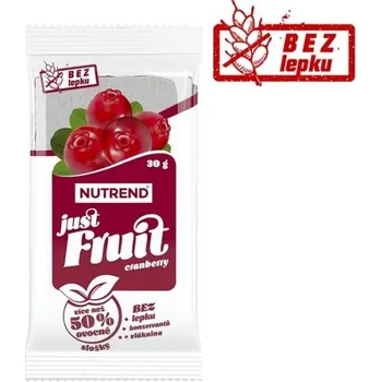 tyčinka Nutrend JUST FRUIT brusinka 30g exp. 11/25
