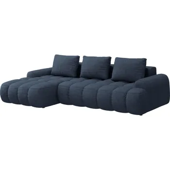 Pohovka Cosmopolitan Design Tmavě modrá rozkládací pohovka Linz 275 cm, levá
