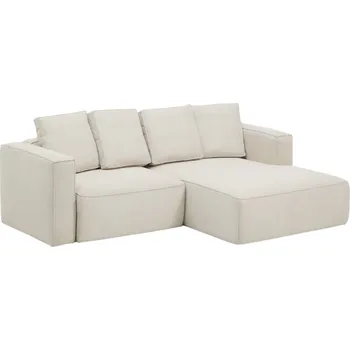 Pohovka Kave Home Béžová rozkládací rohová pohovka Marela 236 cm, pravá