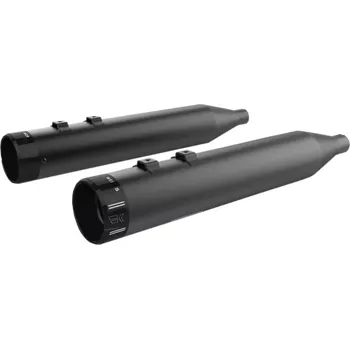 Výfuk pro motocykl Koncovky výfuku KHROME WERKS 4,5" HP PLUS SLIP-ON MUFFLERS pro HARLEY DAVIDSON FLT/ FLHT/ FLHR/ FLHX/ FLTR rok 1999-2016 viz popis, barva černá/černé klassic billet zakončení