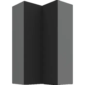 Kuchyňská skříňka 60 x 60 GN-108 2F (90°), Horní rohová kuchyňská skříňka Aria černá/antracit