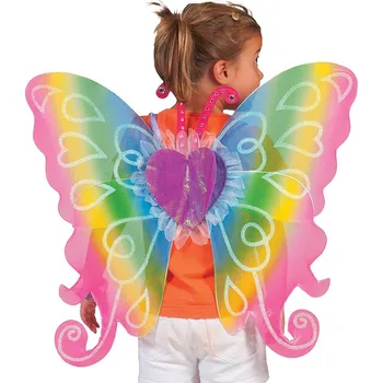 Karnevalový doplněk Křídla duhový motýlek 60 x 45 cm