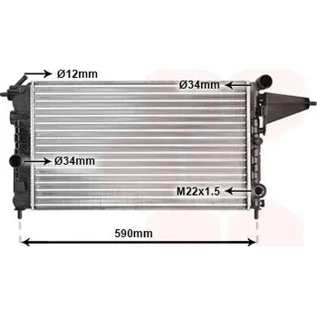 Chladič motoru Chladič, chlazení motoru VAN WEZEL 37002161