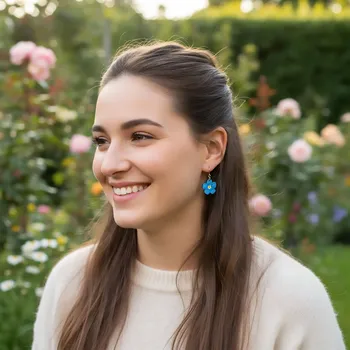 Náušnice art-wood.cz Visací náušnice - Pomněnky